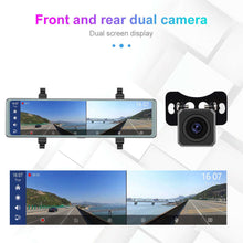 Load image into Gallery viewer, Podofo Wireless CarPlay Android Auto Dual Screen Car DVR Dash Cam 11.26”Rear View Mirror Stream Media Video Recorder Monitor DVR