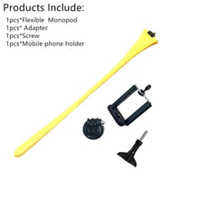 Load image into Gallery viewer, Flexible Selfie Stick Monopod Tripod Monkey Holder for GoPro for IPhone Camera Phone Car Bicycle Universal - China - Yellow