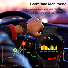 Load image into Gallery viewer, Full Touch Smart Watch Men Black Sport IP68 Waterproof Bracelet Heart Rate Monitor Sleep Monitoring Smartwatch For IOS Android