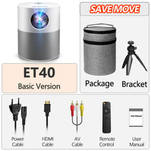 Load image into Gallery viewer, AUN Full HD 1080p ET40 Android 9 Beamer LED Mini Projector - United States - ET40