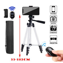 Load image into Gallery viewer, DSLR Flexible Tripod Extendable Travel Lightweight Stand Remote Control for Mobile Cell Phone - China - 102CM silvery
