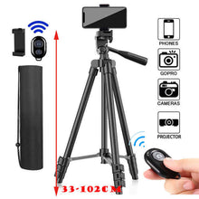 Load image into Gallery viewer, DSLR Flexible Tripod Extendable Travel Lightweight Stand Remote Control for Mobile Cell Phone - China - 102CM Black