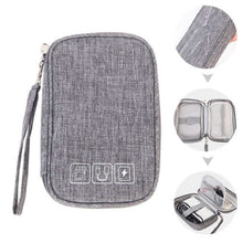 Load image into Gallery viewer, Cable Gadget Organizer Storage Bag - Dark Gray - China