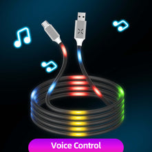 ANMONE Luminous Voice Control USB Phone Charger Cable