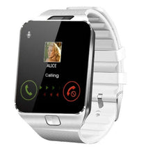 Load image into Gallery viewer, DZ09 Digital Electron Smart Watch for Men/Women with Camera Bluetooth Compatible Wrist Support SIM Card Smartwatch Android Ios - white