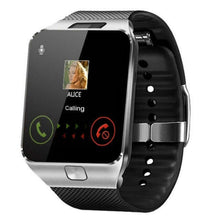 Load image into Gallery viewer, DZ09 Digital Electron Smart Watch for Men/Women with Camera Bluetooth Compatible Wrist Support SIM Card Smartwatch Android Ios - black silver