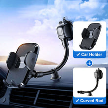 Load image into Gallery viewer, Dashboard Phone Holder for Car with 9 Inch Flexible Arm and Universal Handsfree Auto Windshield Air Vent Phone Mount - China - Curved rod