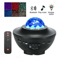 Load image into Gallery viewer, LED Star Ocean Wave Projector Night Light Lamp with Music Bluetooth Speaker