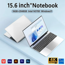Load image into Gallery viewer, 15.6&quot; Ultra Slim Laptop 16GB RAM 2TB SSD Intel N3700 Notebook Gamer  1920*1080  Display Office Study Computer PC Windows 11 Pro

