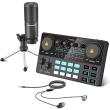 Load image into Gallery viewer, MaonoCaster Audio Interface Podcast Studio Sound Card Kit with Microphone for Live Streaming Recording Youtube PC\Phone,AM200-S1
