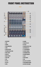 Load image into Gallery viewer, Professional Audio Mixer Bluetooth 8 Channels 16/ 24Channels DJ Mixer Console For Conference Meeting, Stage, Line Array Speaker
