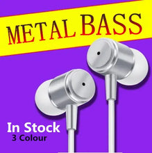 Load image into Gallery viewer, High quality Fashion cool metal shell Supper Bass Earphone  For IPhone 5 5S 4 Samsung MP3 MP4 Xiaomi Sony
