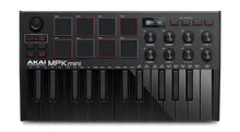 Load image into Gallery viewer, AKAI Professional MPK Mini MK3 - 25 Key USB MIDI Keyboard Controller With 8 Backlit Drum Pads, 8 Knobs (Grey)
