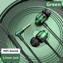 Load image into Gallery viewer, Portable 3.5mm In-ear Headphones Stereo in Ear Wired Headset High Definition Deep Bass Earbuds
