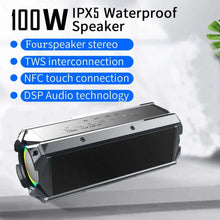 Load image into Gallery viewer, Caixa De Som 100W High Power Speaker Home Theater TWS 3D Stereo Subwoofer Sound Box Outdoor Wireless Portable Bluetooth Speakers
