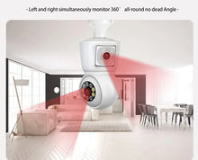 Load image into Gallery viewer, 8MP E27 Bulb WiFi Camera 4K Dual Lens Dual Screen Cam Auto Tracking Two Way Audio Night Vision CCTV Security Protection ICSEE

