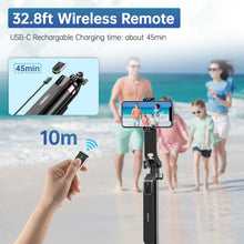 Load image into Gallery viewer, Ulanzi MA09 1.8m Selfie Stick Tripod for iPhone 11 12 13 14 15 Pro Max Phone with Remote Control with Panoramic Ball head Holder
