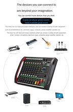 Load image into Gallery viewer, 4 / 8-channel mixer DSP reverberation effect professional Bluetooth USB audio mixer balance family karaoke stage performance KTV
