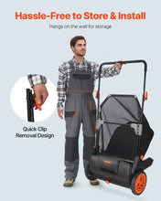 Load image into Gallery viewer, Push Lawn Sweeper,21-inch Leaf &amp; Grass Collector,Strong Rubber Wheels &amp; Heavy Duty Thickened Steel Durable to Use
