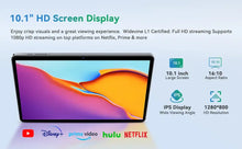Load image into Gallery viewer, 10.1 2025 Tablet Android 15 8-core 12GB RAM 128GB with HD screen display and streaming features
