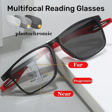 Load image into Gallery viewer, Smart Photochromic Presbyopia Glasses TR90 Sports Progressive Multifocal Reading Eyeglasses Finished Near Far Bifocal Eyewear
