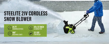 Load image into Gallery viewer, Deli Steelite 42V 20" Cordless Snow Blower – 850 Lbs/Min, Dual 4.0Ah Batteries &amp; Charger Included – Effortless Snow Removal
