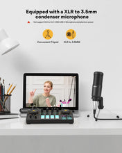 Load image into Gallery viewer, MaonoCaster Audio Interface Podcast Studio Sound Card Kit with Microphone for Live Streaming Recording Youtube PC\Phone,AM200-S1
