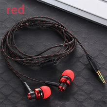 Load image into Gallery viewer, Double Earpiece 3.5mm Wired In-ear Stereo Bass Earphone Nylon Weave Cable Headset For Smartphone Laptop Gifts
