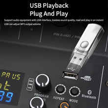 Load image into Gallery viewer, 8/12 Channel Digital Mixer Audio Console 100 DSP Effects Bluetooth USB MP3 DJ Reverberation Sound Mixing Console
