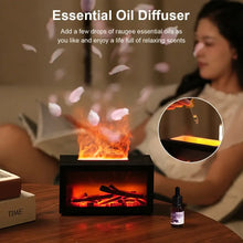 Load image into Gallery viewer, Fireplace Humidifier Aroma Flame Humidifier Fragrance Diffuser Aromatherapy Essential Oil Diffuser Fire Humidifier for Home Room
