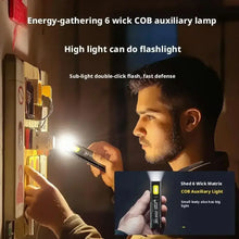 Load image into Gallery viewer, Powerful Mini COB LED Keychain Flashlight USB C Rechargeable Hanging Work Light Waterproof Keyring Camping Walking Pocket Lamp
