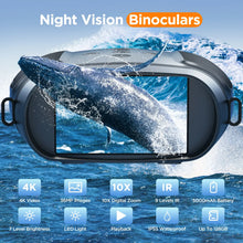Load image into Gallery viewer, Binocular with Night Vision 10X Digital Zoom 9 Levels Infrared Visible 600M in 100% Darkness 5000mAh Rechargeable For Adults
