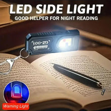 Load image into Gallery viewer, Powerful Mini COB LED Keychain Flashlight USB C Rechargeable Hanging Work Light Waterproof Keyring Camping Walking Pocket Lamp
