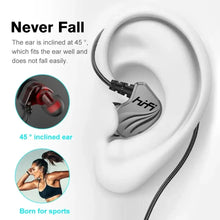 Load image into Gallery viewer, T2000 Waterproof Sports Binaural Wired Headset HIFI Metal Bass Earbud Headphone Sport Stereo Sound Noise Reduction Headset
