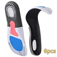 Load image into Gallery viewer, 6Pcs Orthopedic Insoles for Feet Arch Support Plantar Fasciitis Orthopedic Insole Silicone Shock Absorbing Soft Running Cushion
