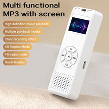 Load image into Gallery viewer, 32/64GB Digital Voice Recorder MP3 Player Mini Sound Audio Recorder Professional Recording Dictaphone Built-in Speaker FM Radio
