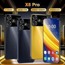 Load image into Gallery viewer, Original X8 Pro Smartphone 7.3inch Global Version 16G+1TB Snapdragon 8 gen3 Android14 50+108MP 4G/5G Cellphone Mobile Phone NFC
