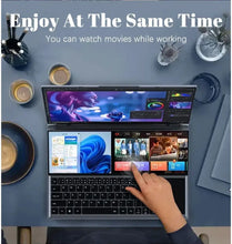 Load image into Gallery viewer, Dual Screen Laptop 16.1 Inch + 14.1 Inch Touch Screen Core i7 10750H Processor Gaming Laptop DDR4 16/32GB SSD Notebook Computer
