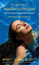 Load image into Gallery viewer, SONY Swimming Earphone Bone Conduction Headphones Bluetooth 5.4 Wireless 32GB MP3 Player with Mic IPX8 Waterproof Sports Headset
