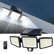 Load image into Gallery viewer, Three-Head Outdoor Waterproof Solar Light with 200+ LEDs and Motion Sensor Security Light for Porches, Garages, Yard Entrances,
