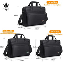 Load image into Gallery viewer, Briefcases For Men Canvas Tote Bag Large Laptop Case 15.6 Inch 17 Inch 14 Inch Computer Bag  Work Business  Shoulder Office
