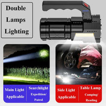 Load image into Gallery viewer, Portable LED Flashlight USB Rechargeable Waterproof 4-7 Core Handheld Lantern COB Led Flashlights for Outdoor Camping Hiking
