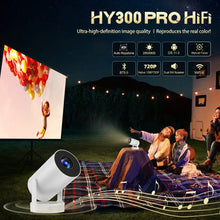 Load image into Gallery viewer, HY300 Pro HiFi Projector 4K Android 11 Dual Wifi6.0 BT5.0 H713 280ANSI 720P Built-in Cinema Sound Speaker Protable Mini Projetor
