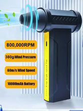 Load image into Gallery viewer, 800000 RPM Brushless 10000mAh Motor Electric Turbo Jet Fan High-Speed Turbo Violent Fan Rechargeable Powerful Dust Blower
