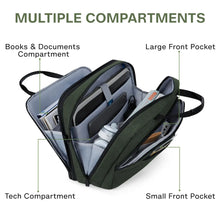 Load image into Gallery viewer, Large Expandable 17.3 inch Laptop Bag Case BAGSMART Waterproof Computer Shoulder Handbag Notebook Sleeve Bag Antitheft Briefcase
