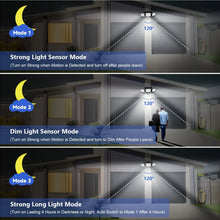 Load image into Gallery viewer, Three-Head Outdoor Waterproof Solar Light with 200+ LEDs and Motion Sensor Security Light for Porches, Garages, Yard Entrances,
