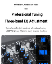 Load image into Gallery viewer, 8/12 Channel Digital Mixer Audio Console 100 DSP Effects Bluetooth USB MP3 DJ Reverberation Sound Mixing Console
