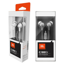 Load image into Gallery viewer, JBL C100SI In-Ear Wired Stereo Headphones for Online Classes, Meetings, Gaming, Laptop Use, with Microphone for Calls, Airy

