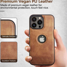 Load image into Gallery viewer, Ultra Thin Slim Leather Phone Case For iPhone 14 13 12 11 Pro Max XS XR X SE 7 8 Plus Shockproof Bumper Soft Business Back Cover
