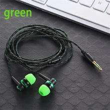 Load image into Gallery viewer, Double Earpiece 3.5mm Wired In-ear Stereo Bass Earphone Nylon Weave Cable Headset For Smartphone Laptop Gifts
